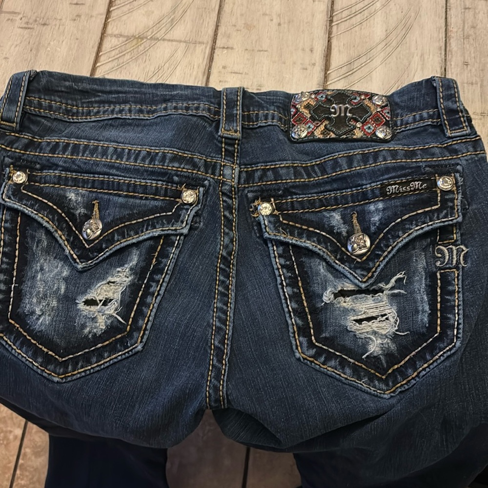 Miss Me Dark Blue Boot Cut Jeans - Picture 3 of 3